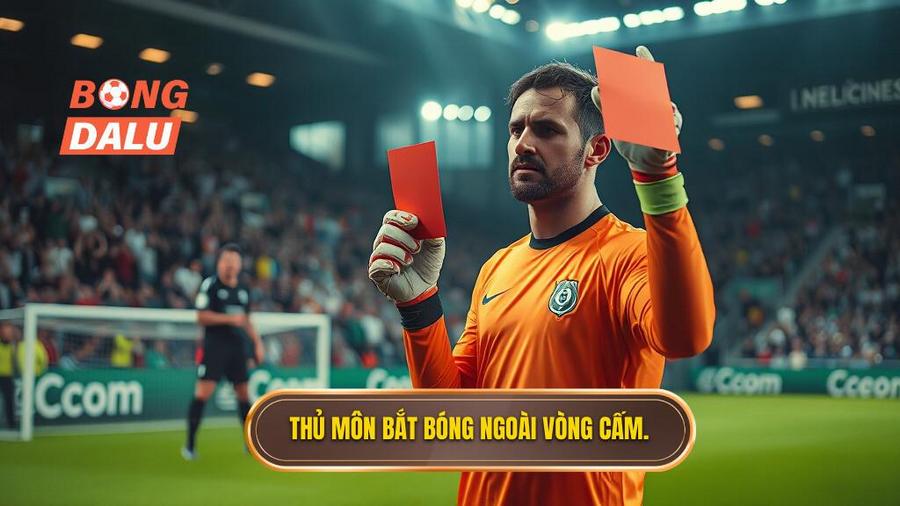 2. Thủ môn bắt bóng ngoài vòng cấm.