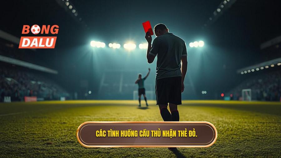 3. Các tình huống cầu thủ nhận thẻ đỏ.