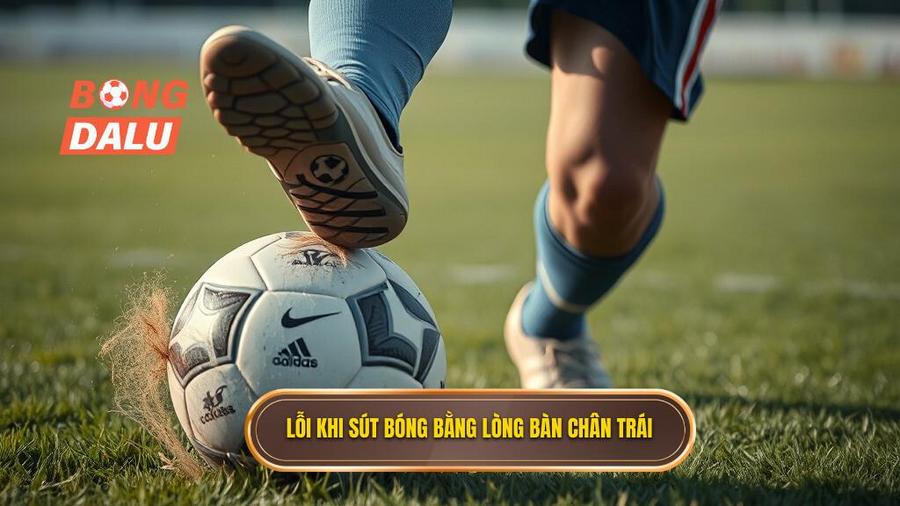 3. Lỗi khi sút bóng bằng lòng bàn chân trái